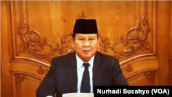 Menhan Prabowo Subiyanto merupakan Capres terkuat kedua dalam survei SMRC (Foto: VOA/Nurhadi Sucahyo)