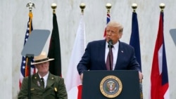 特朗普总统在93号航班国家纪念园发表讲话。(2020年9月11日)