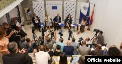 Konferencija "Od rumunskog do finskog predsedavanja Savetu EU", u EU info centru u Beogradu, 4. jula 2019.