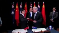 中澳签署自贸协定