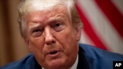 Presiden Amerika Serikat Donald Trump di Gedung Putih, Washington, D.C., 10 Juni 2020. (AP Photo/Patrick Semansky)