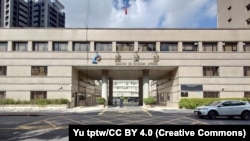 台湾经济部本部大楼正门 (2022年11月29日资料照片)