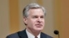 Direktur FBI Christopher Wray memberikan keterangan di depan Komisi DPR AS di Washington, DC Rabu (31/1). 