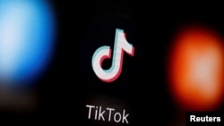FILE - A TikTok logo is displayed on a smartphone in this illustration,