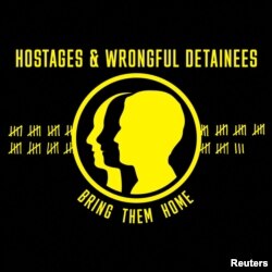 FILE - The Hostages and Wrongful Detainees flag.
