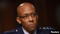 Jenderal Charles Brown saat bersaksi di rapat dengar pendapat di Senat, Capitol Hill, Washington D.C., 7 Mei 2020. (Foto: Reuters)