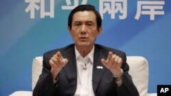 2011年10月17号台湾总统马英九在台北的一次记者会上谈到两岸关系