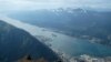 Cruise ships near downtown Juneau, Alaska, in May 2019, in this view from from Mount Juneau. A grant to Alaska Public Media will strengthen news access in the most remote state in the U.S. 