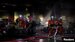 BA pompiers bazali komeka koboma moto na gare ya Lyon, Paris, 28 février 2020.