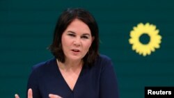 （资料照）德国绿党的总理候选人贝尔博克（Annalena Baerbock）