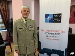 General Petr Pavel, prvi čovek Vojnog komiteta NATO-a, tokom intervjua za Asošijeted pres u Tirani, Albanija, 16. septembra 2017.