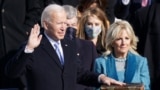 Joe Biden is sworn in as the 46th President of the United States on the West Front of the U.S. Capitol in Washington, U.S., January 20, 2021. REUTERS/Kevin Lamarque