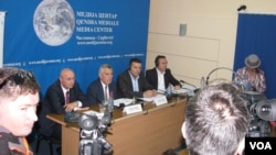 Učesnici debate u Medija centru u Čaglavici (Foto: VOA)