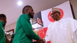 Shugaba Buhari Tare Da Kungiyar Kwallon Kafa Na Kasa Super Eagles