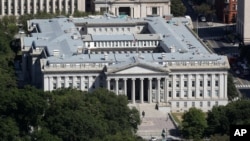 미국 워싱턴의 재무부 건물.