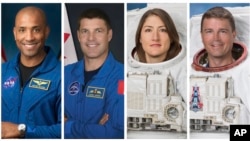 Astronauti Viktor Glover, Džeremi Hensen, Kristina Koh i Rid Vajseman, Hjuston, Teksas, 3. april 2023. (Foto: NASA, CSA, AP)