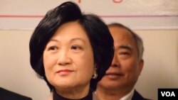 新民党主席兼行政会议成员叶刘淑仪不赞成港府暂缓修订《逃犯条例》。 (美国之音汤惠云拍摄)