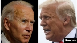 Mantan wakil presiden Joe Biden, capres dari Partai Demokrat dan petahana Presiden AS Donald Trump dari Partai Republik. (Foto: Reuters)