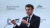 Президент Франції Еммануель Макрон виступає на Мюнхенській безпековій конференції