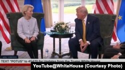 رئيس جمهور دونالد ترمپ توافق تجارتی با اتحادیهٔ اروپا را بزرگترین معامله انجام یافته توصیف کرده است. 