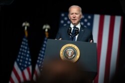 Presiden Joe Biden berbicara di Greenwood Cultural Center di Tulsa, Oklahoma, 1 Juni 2021. (Foto: AP)