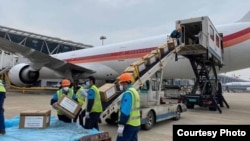 Bantuan alat kesehatan untuk penanganan COVID-19 dari China, tiba di tanah air. (Foto: Kementerian Koordinator Bidang Kemaritiman dan Investasi/ilustrasi)