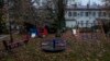 FILE - A view of the courtyard of Kherson regional children's home in Kherson, southern Ukraine, Nov. 25, 2022. 