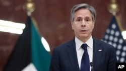 美国国务卿布林肯在与科威特外长共同举行的记者会上讲话（2021年7月29日）