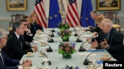 Держсекретар США Ентоні Блінкен зустрічається з Верховним представником Європейського Союзу із закордонних справ і політики безпеки Жозепом Борреллем у Державному департаменті у Вашингтоні, США, 13 березня 2024 р. (Фото: REUTERS/Leah Millis)