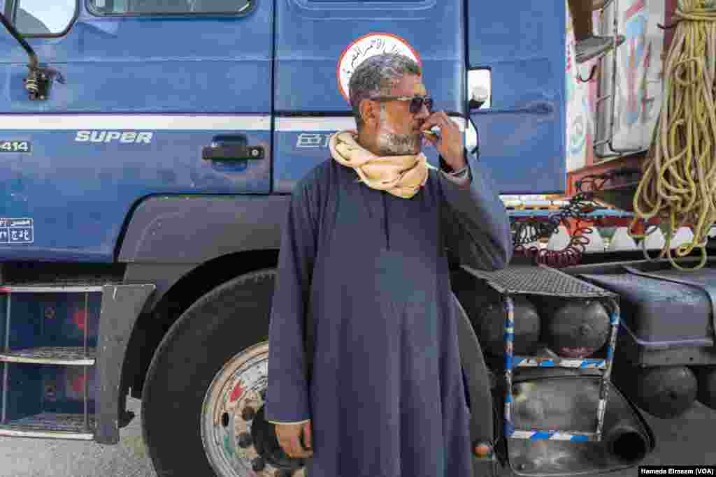 Ahmed, an Egyptian aid truck driver, has been waiting 45 days to enter Gaza. Rafah’s reopening was delayed by a few hours Sunday due to a last-minute dispute between Hamas and Israel, who “continued shooting until 10:30 a.m.,” Ahmed says. 