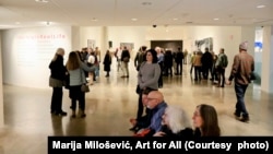 Otvaranje izložbe #SerbiaInRealLife u Umetničkom centru Kacen pri Američkom univerzitetu u Vašingtonu, 8. februara 2025.