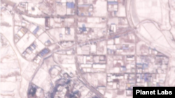 개성공단을 촬영한 8일 자 위성사진. 눈이 내린 가운데 도로와 공장 부지에서 제설 작업이 이뤄진 흔적이 보인다. 사진=Planet Labs