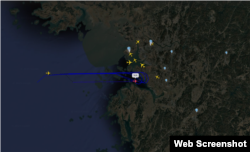 미 해군의 포세이돈 초계기가 2025년 2월 25일 한국 서해 상공을 비행하고 있다. 자료=Flightradar24