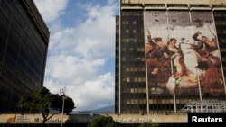 Kantor pusat perusahaan minyak milik negara Venezuela, PDVSA, di Caracas, Venezuela, 28 Januari 2019.