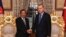 Prime Minister Hun Sen meets with Turkish President Recep Tayyip Erdogan in Istanbul to boost bilateral ties on October 21, 2018, Istanbul, Turkey. (Facebook/Hun Sen official page)