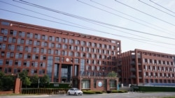 武汉病毒研究所的大门（2020年5月15日摄）