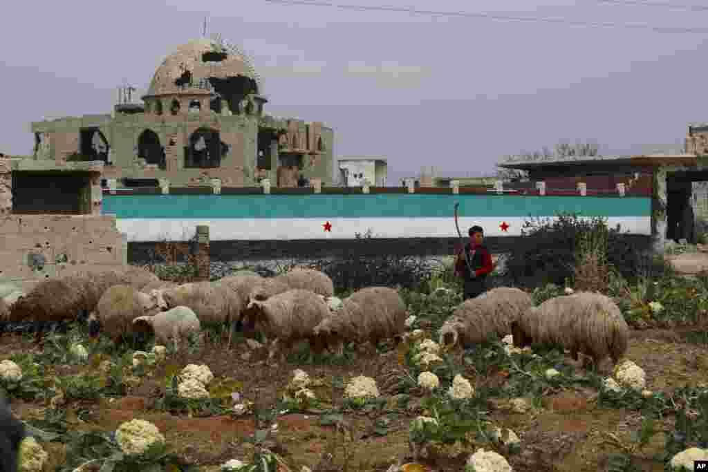 د سوریې پایتخت دمشق چې په جګړو کې یې ډیره برخه ړنګه شوې.