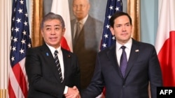FILE - U.S. Secretary of State Marco Rubio meets with Japanese Foreign Minister Takeshi Iwaya at the State Department in Washington on Jan. 21, 2025.