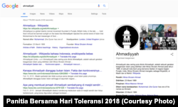 Hubungan JAI dan media telah membuat hasil pencarian kata kunci 'Ahmadiyah' di Google lebih berimbang dan akurat. (Foto: Panitia Bersama Hari Toleransi 2018)