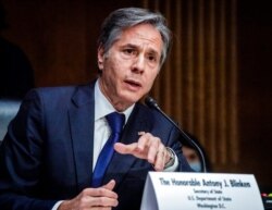 Menlu AS Antony Blinken memberikan kesaksian di depan Komisi LN Senat AS (14/9).