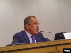 俄罗斯外长拉夫罗夫。（美国之音白桦拍摄）