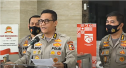 Kepala Divisi Humas Polri Argo Yuwono mengatakan Bareskrim Polri saat menggelar konferensi pers online pada Kamis, 6 Agustus 2020. (Foto: screenshoot)