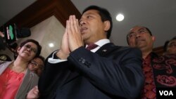 Ketua Dewan Perwakilan Rakyat RI, Setya Novanto ditetapkan sebagai tersangka kasus dugaan korupsi e-KTP. (Foto: VOA/Fathiyah)