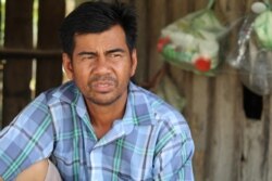 Soeung Sokhom, a representative of the affected families in Cambodia’s Kampong Speu province, talked to VOA Khmer on March 4, 2020. (Sun Narin/VOA Khmer)
