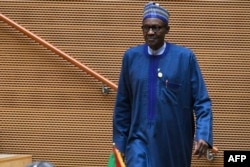 Nigeria's President Muhammadu Buhari is seen after speaking at the opening of the Ordinary Session of the Assembly of Heads of State and Government during the 30th annual African Union summit in Addis Ababa, Jan. 28, 2018.