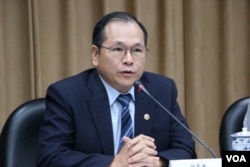 台湾陆委会副主委林祖嘉（美国之音杨明拍摄）