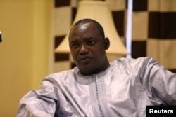Gambian President-elect Adama Barrow is shown during an interview in Banjul, Gambia, Dec. 12, 2016.