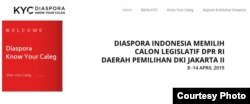 Know Your Caleg” sebuah platform daring yang berisi daftar caleg yang mewakili wilayah luar negeri yang diprakarsai Dino Patti Djalal (Foto: Courtesy).