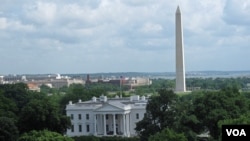 白宫鸟瞰图(美国之音王南拍摄) 