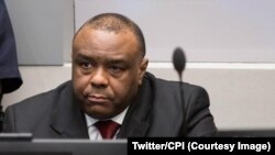 Jean-Pierre Bemba na Cour pénale internationale (CPI), La Haye, 8 juin 2018. (Twitter/CPI)